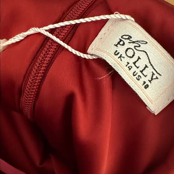 NWT Oh Polly Lavish Life Twist Cut Out Satin Mini Dress in Pink & Red Size 10 - Picture 9 of 10